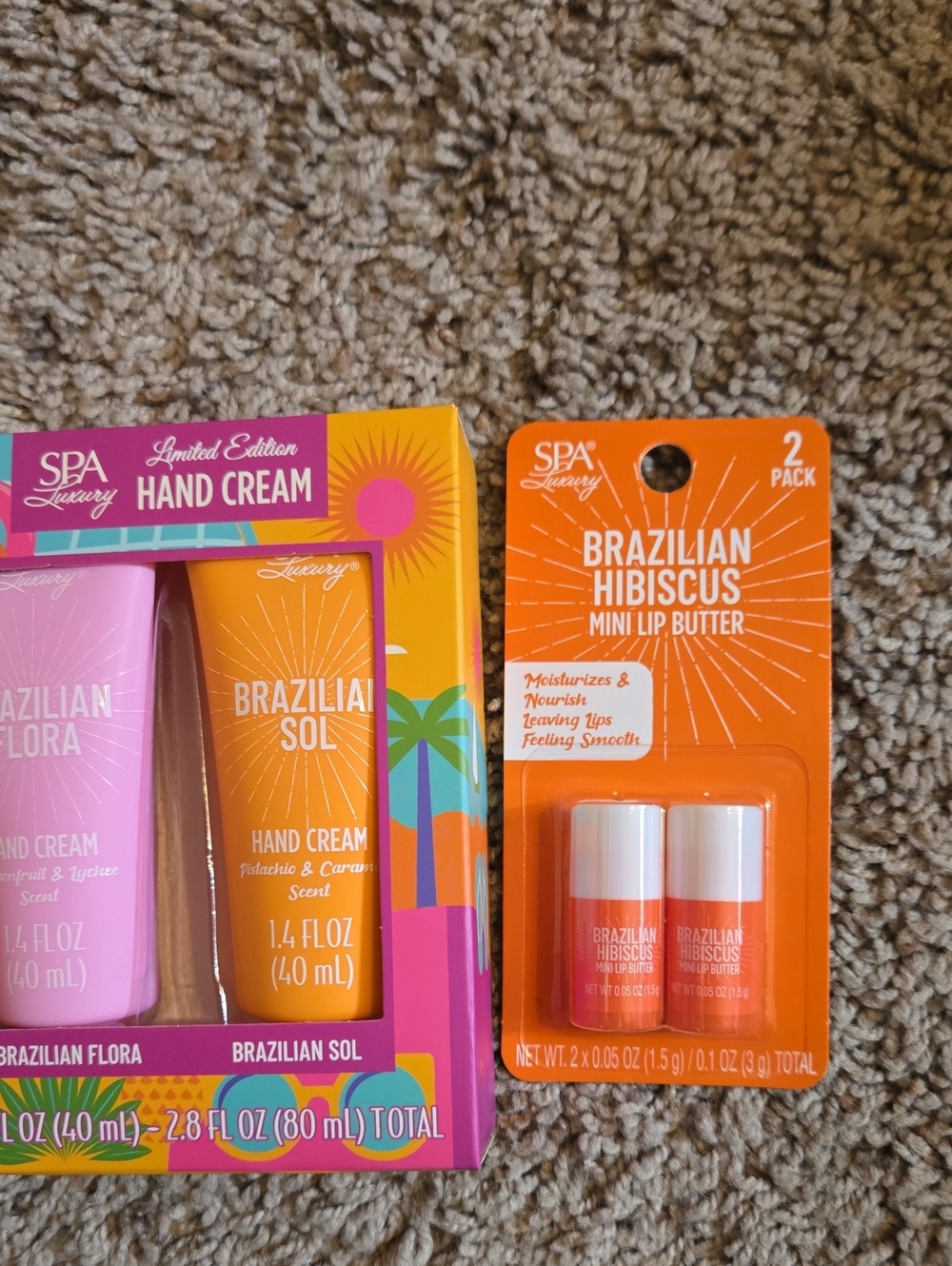 Brazilian Sol Orange Hand Cream & Brazilian Hibiscus Lip Butter Duo